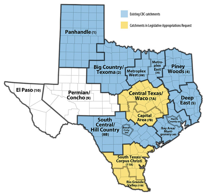 map of active community areas as described on the community areas page, areas 7a, 7b, 11a, and 11b are in legislative appropriations request