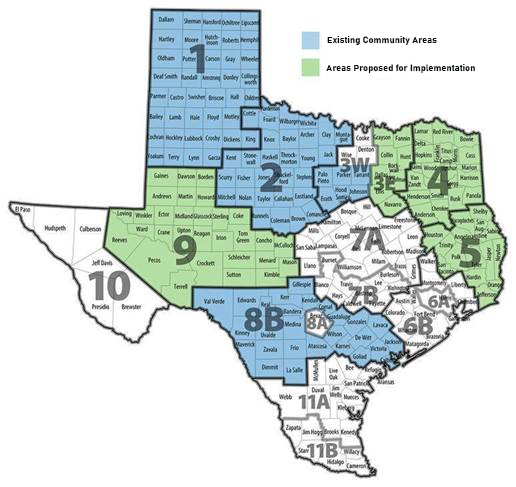 Existing and new Community areas, as described above