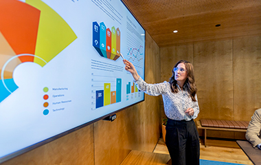 person making a presentation