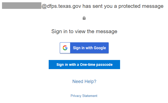 Screen has been updated with a button to "Sgin in with a one-time passcode".
