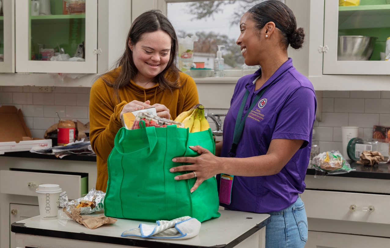 Groceries being delivered by APS.