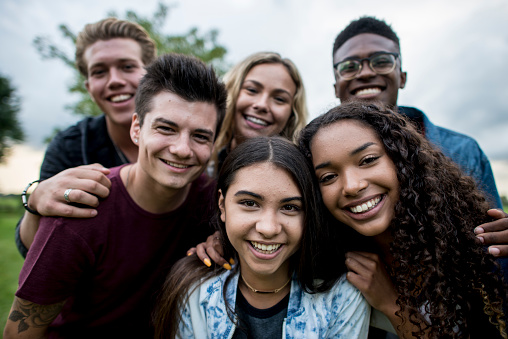 teenage kids in a group